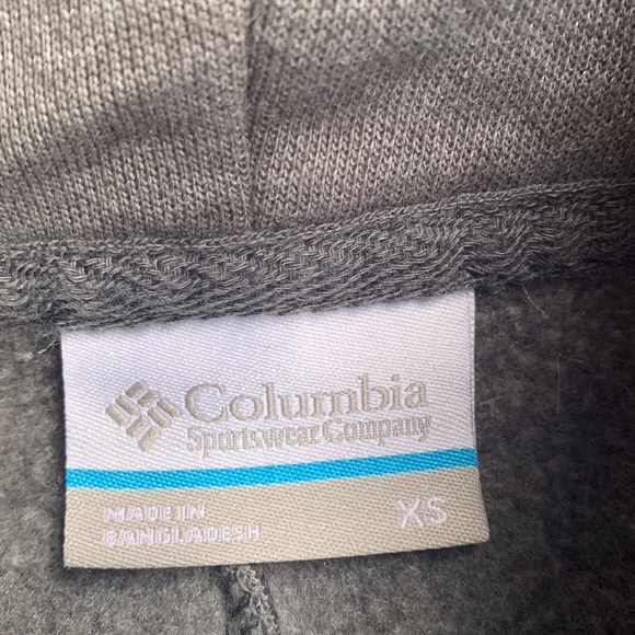 COLUMBIA GRAY AND CREAM OVERSIZED FUNNEL NECK PULLOVER SWEATSHIRT SIZE XS - Picture 4 of 7
